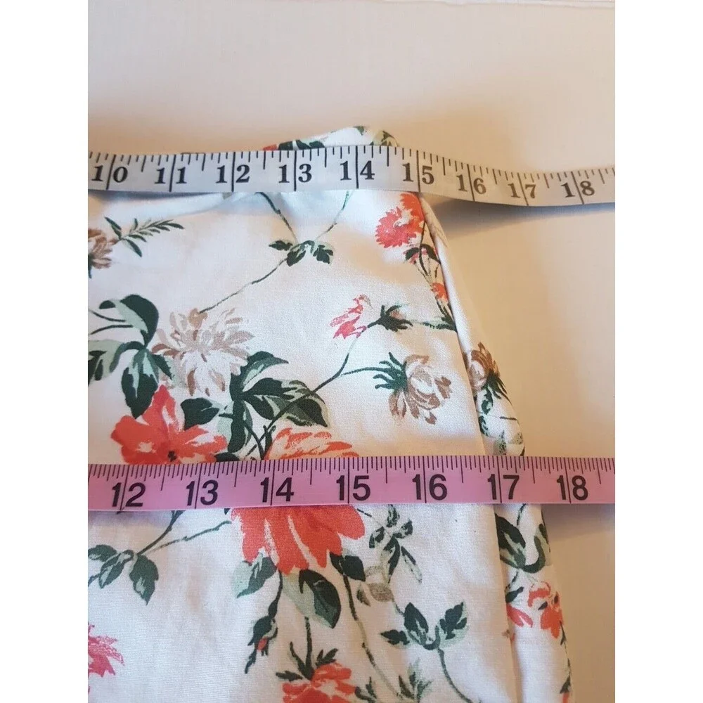 Ann Taylor Factory Womens Skirt Floral Size 6 Petite Slit Office Wear Workcore